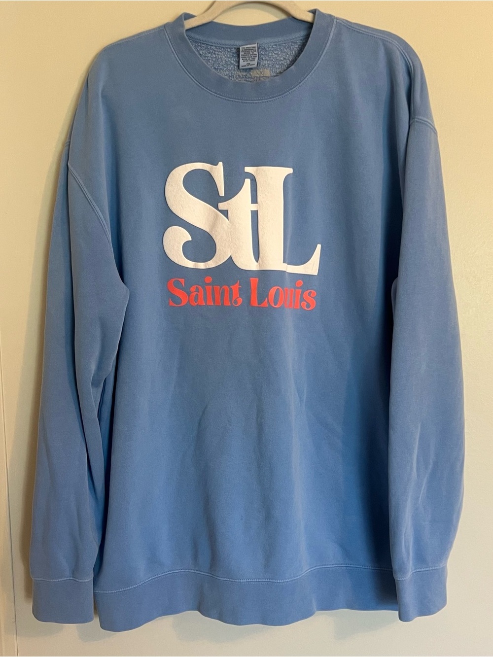Saint Louis Graphic Crewneck Sweater - Light Blue
